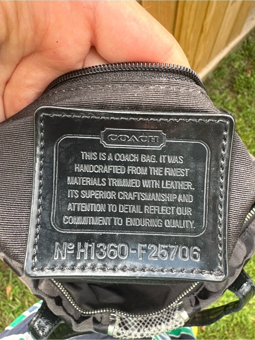 Coach Signature Python Stripe Black Purse